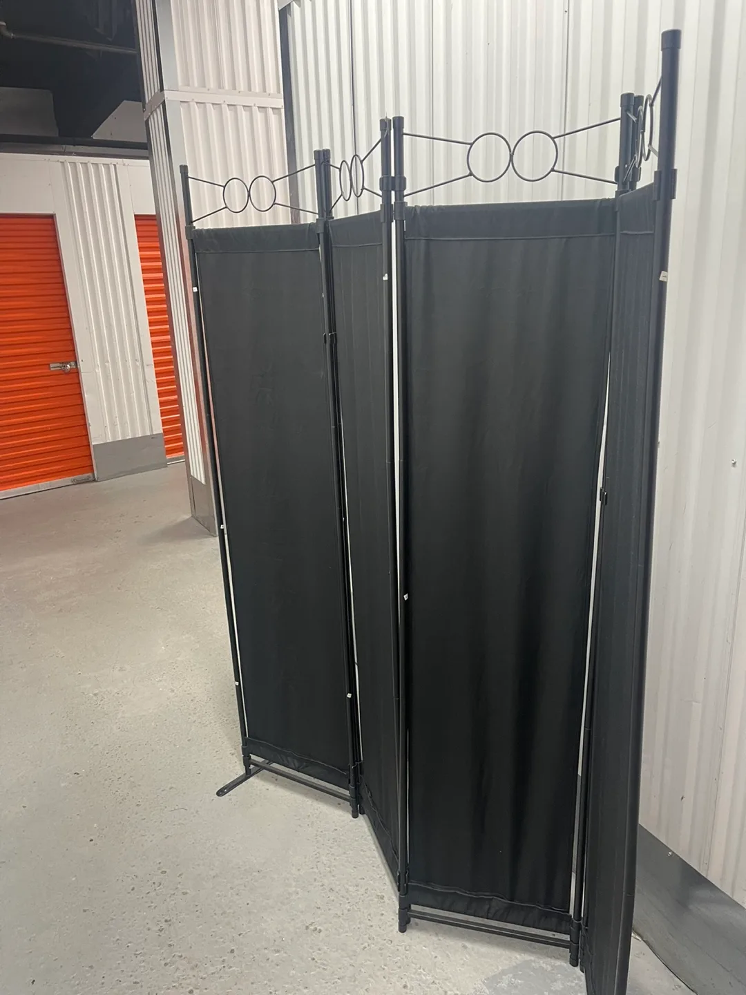 Black Folding Privacy Screen Room Divider thumbnail