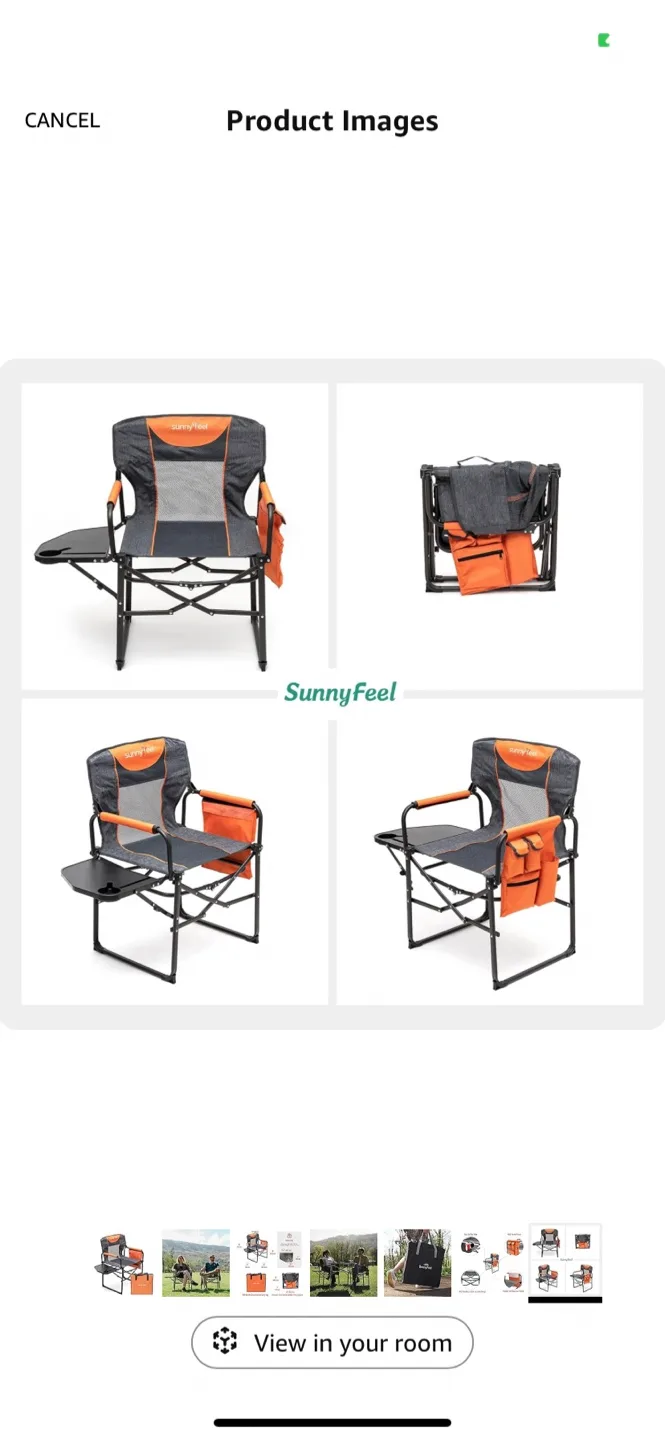 Folding chair with side table image indicator(4)