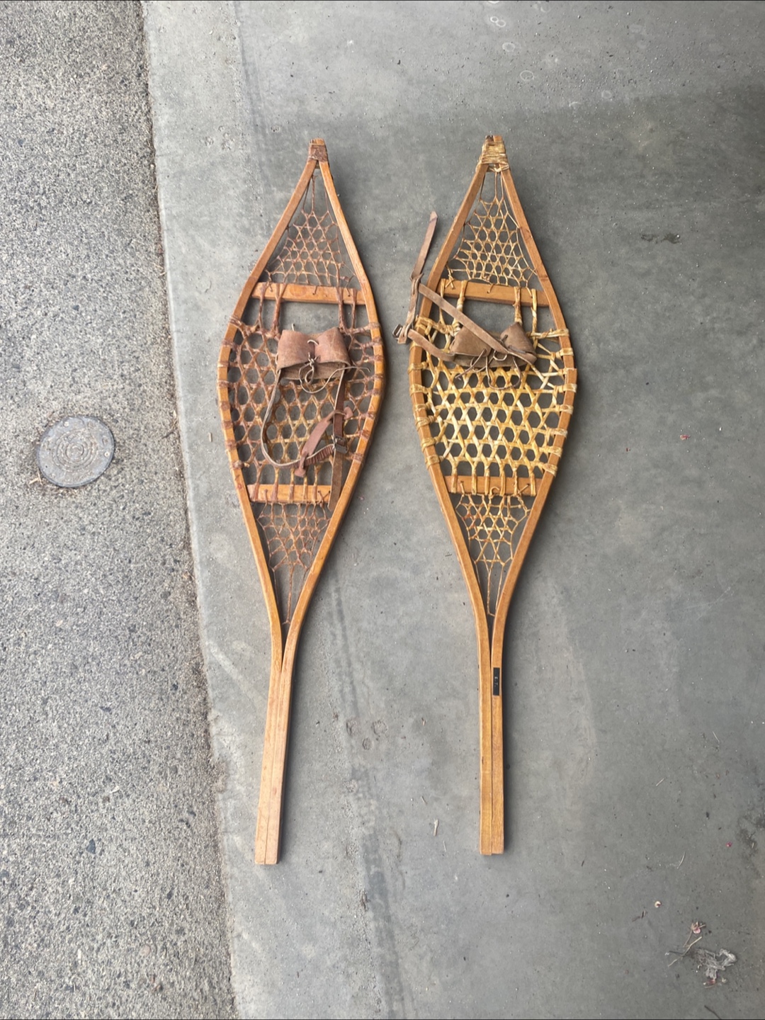 Vintage Wooden Snowshoes - Pair