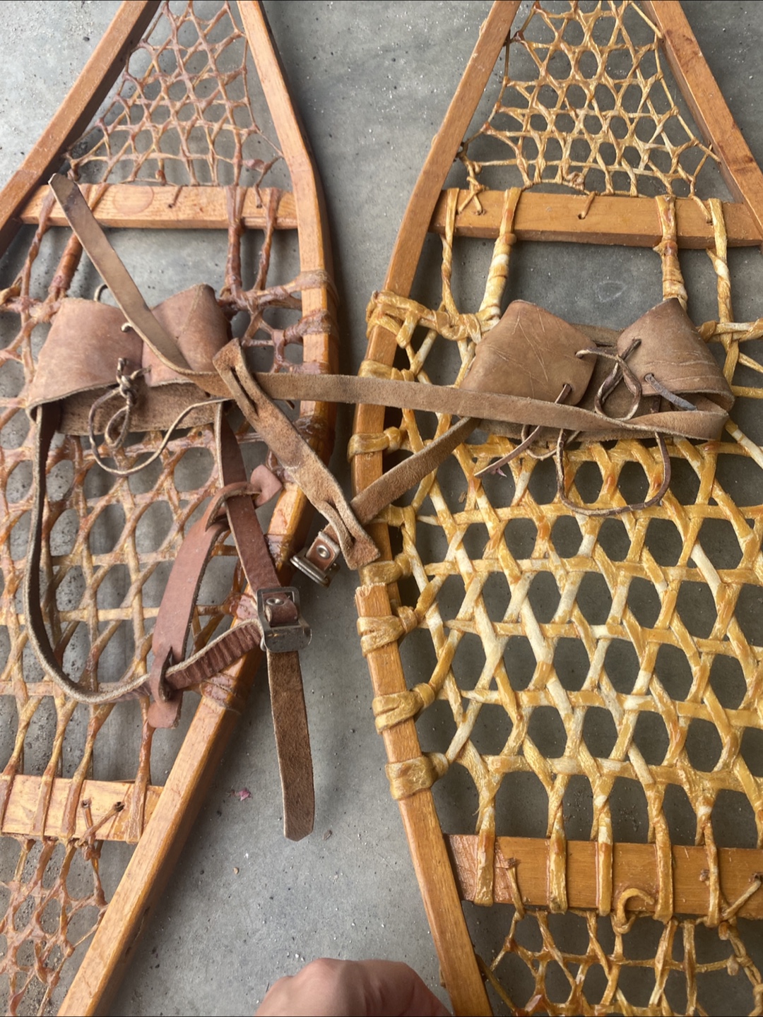 Vintage Wooden Snowshoes - Pair - photo 2