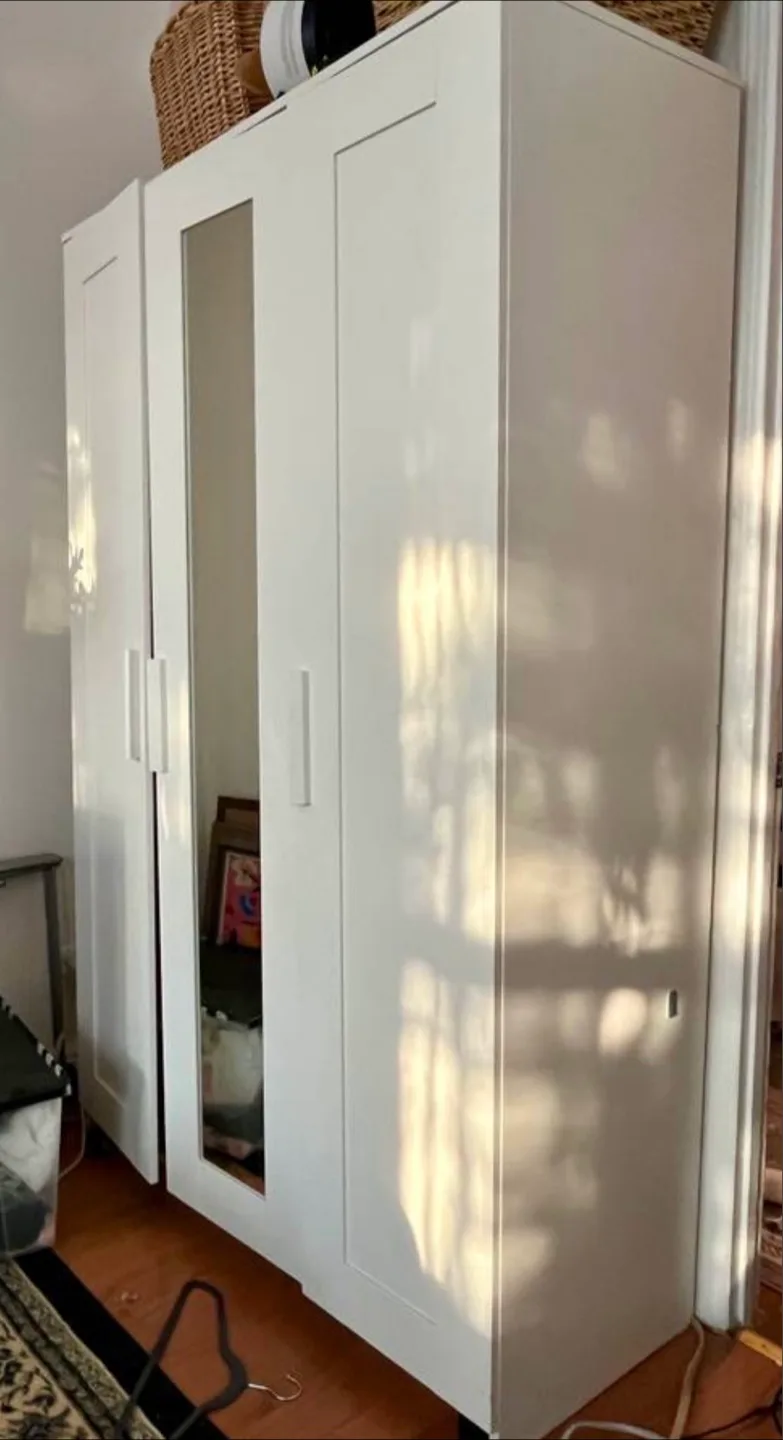 Fully Assembled IKEA BRIMNES White Wardrobe Closet 🥕 thumbnail