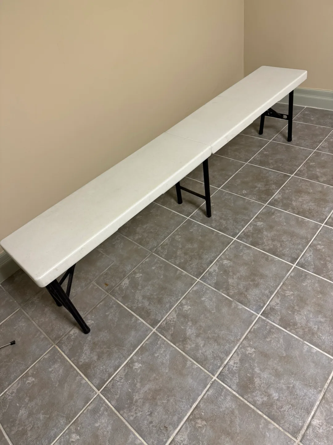 Folding Bench - White thumbnail