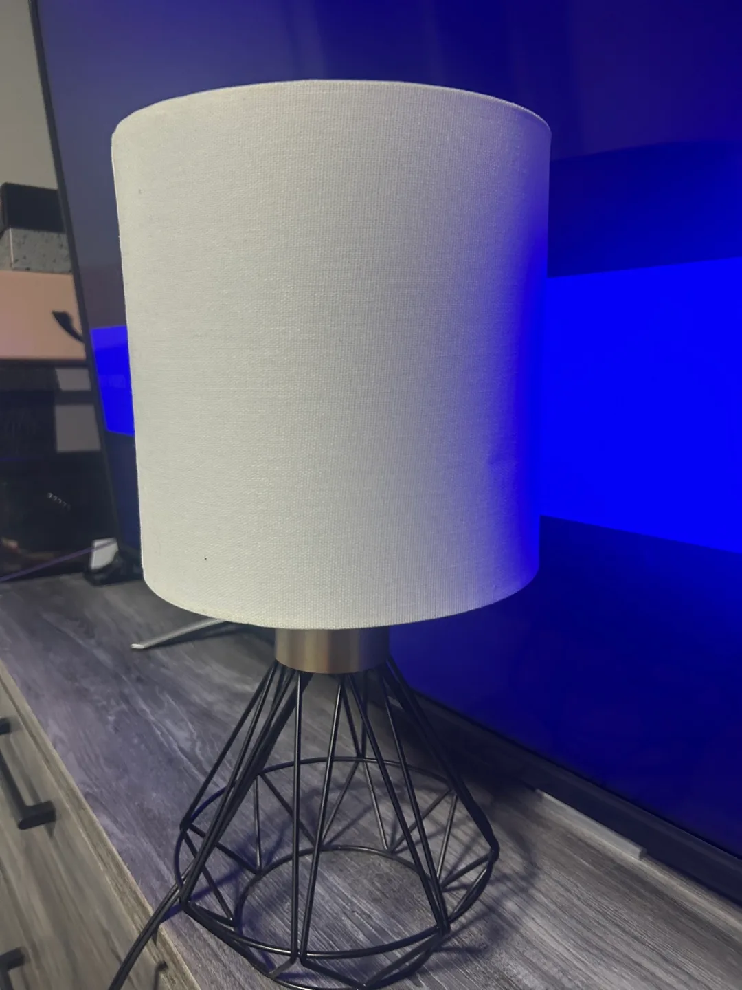 Small Table Lamp - Black Geometric Base thumbnail