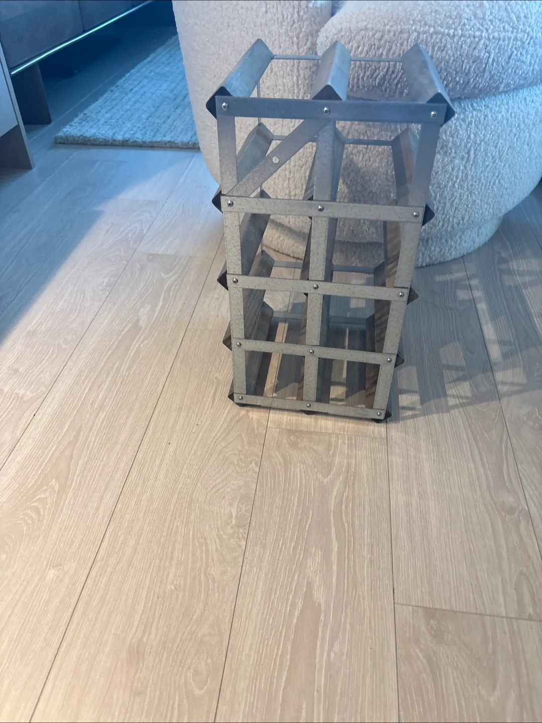 Metal Wine Rack - Holds 6 Bottles thumbnail