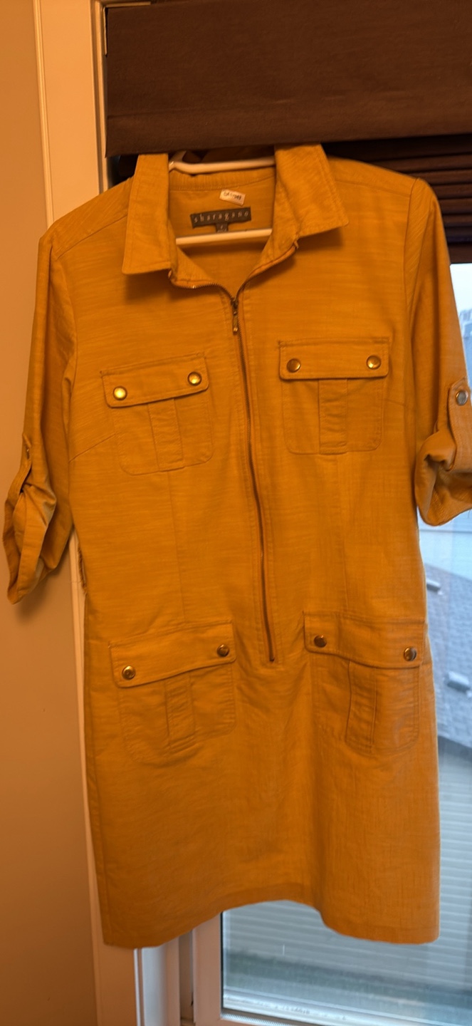 Sharagano Yellow Dress - Size M