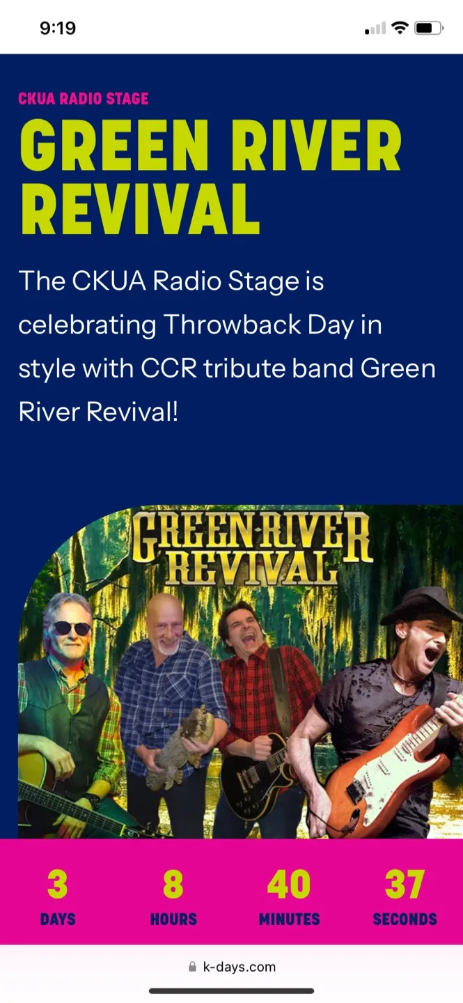 KDays CKUA Radio Stage July 24 Ticket thumbnail