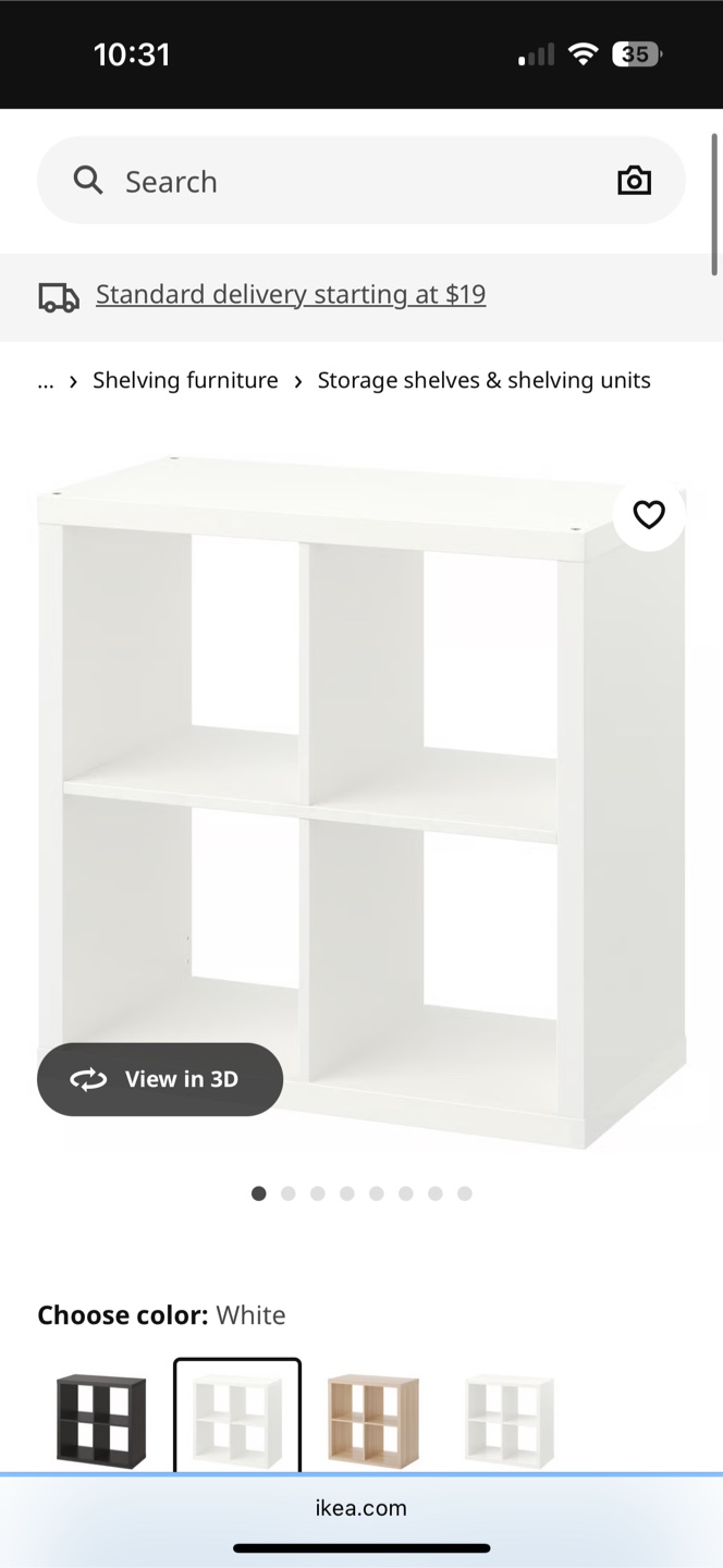 IKEA Kallax White Shelving Unit