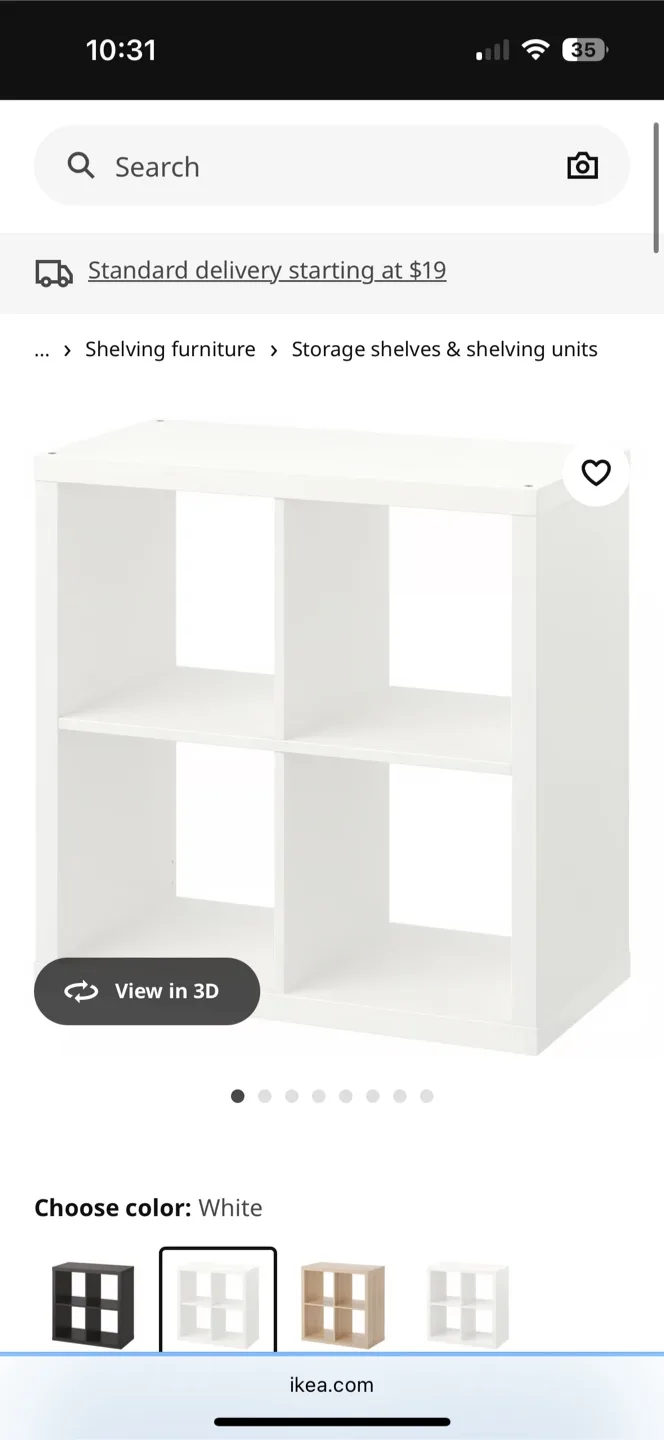 IKEA Kallax White Shelving Unit thumbnail