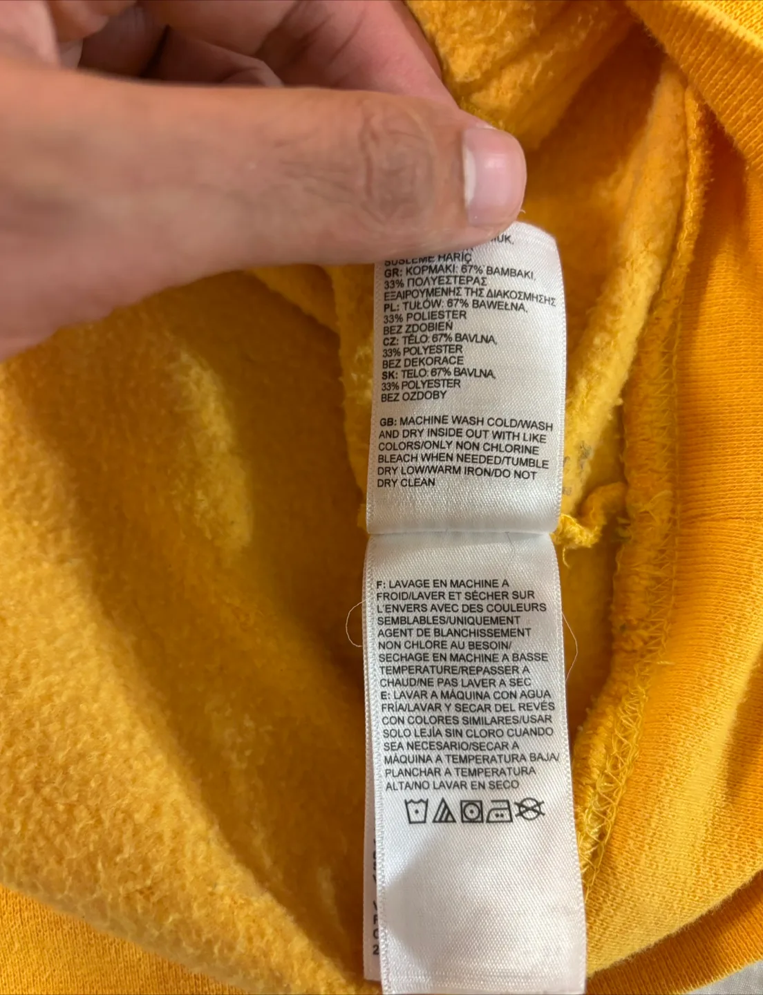 The North Face Yellow Hoodie in perfect condition image indicator(4)