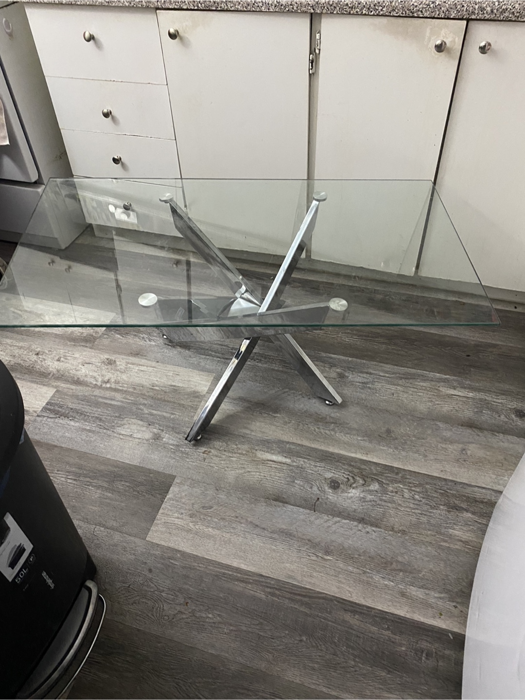 Glass Top Coffee Table with Chrome Legs - photo 2