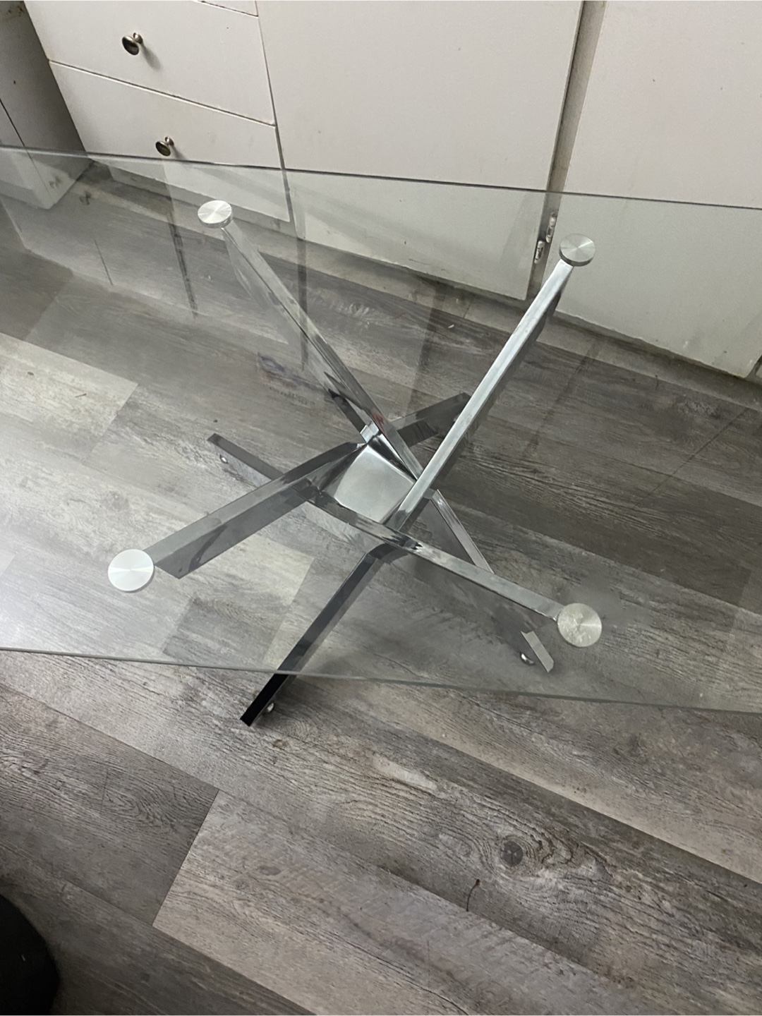 Glass Top Coffee Table with Chrome Legs - photo 3