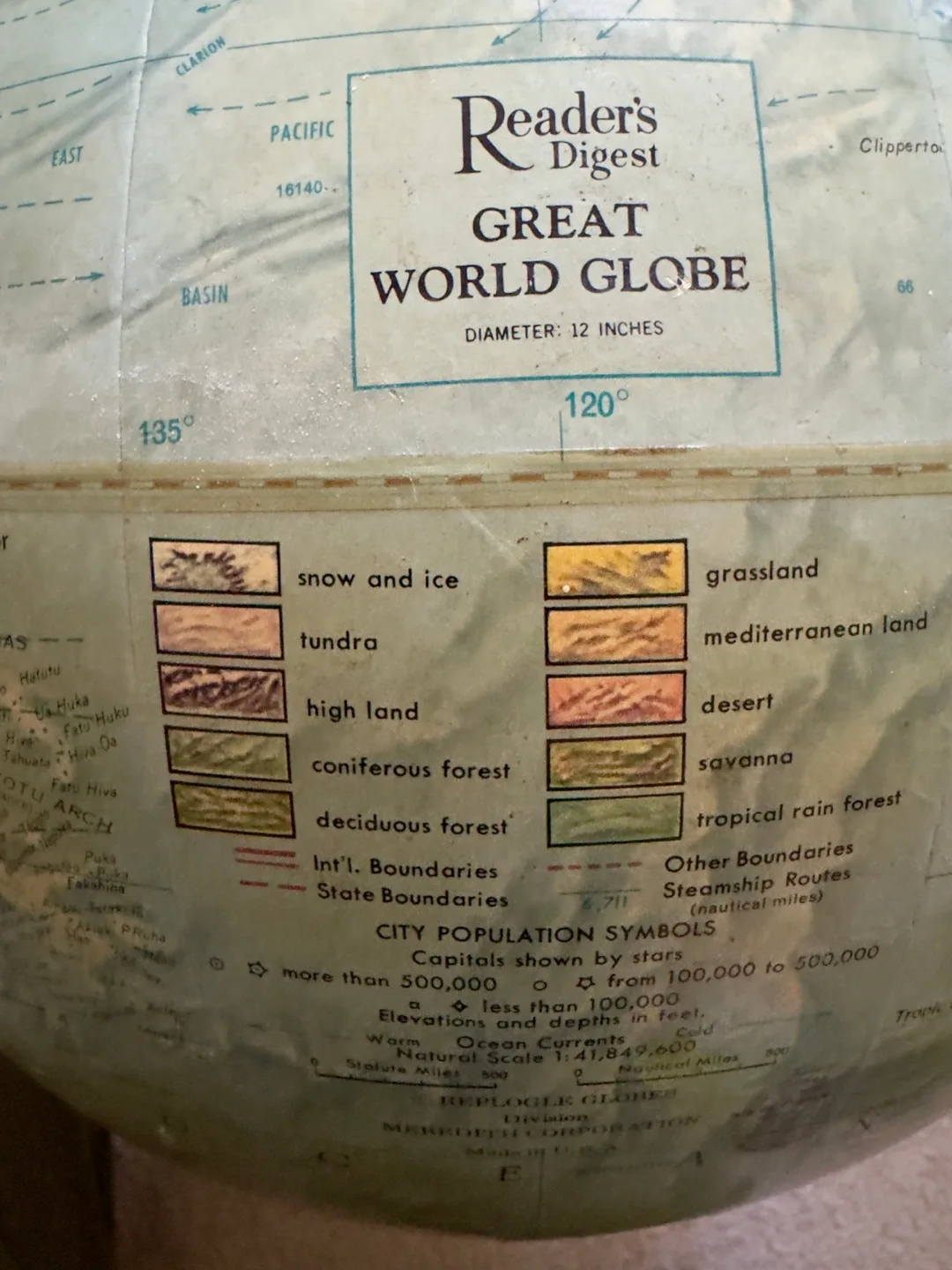 Reader's Digest Great World Globe - 12 Inches thumbnail