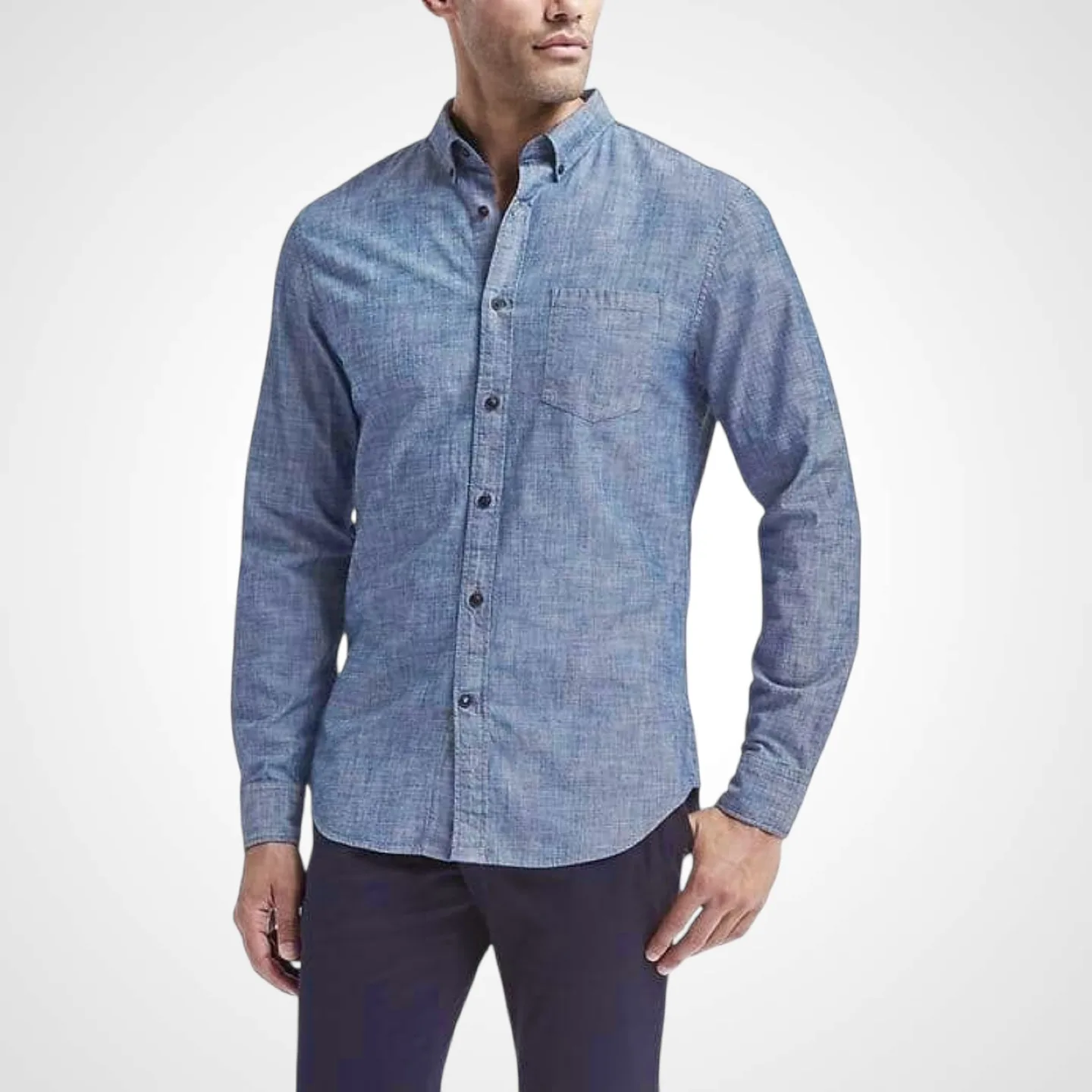Banana Republic Chambray Shirt in Grant Fit - M thumbnail