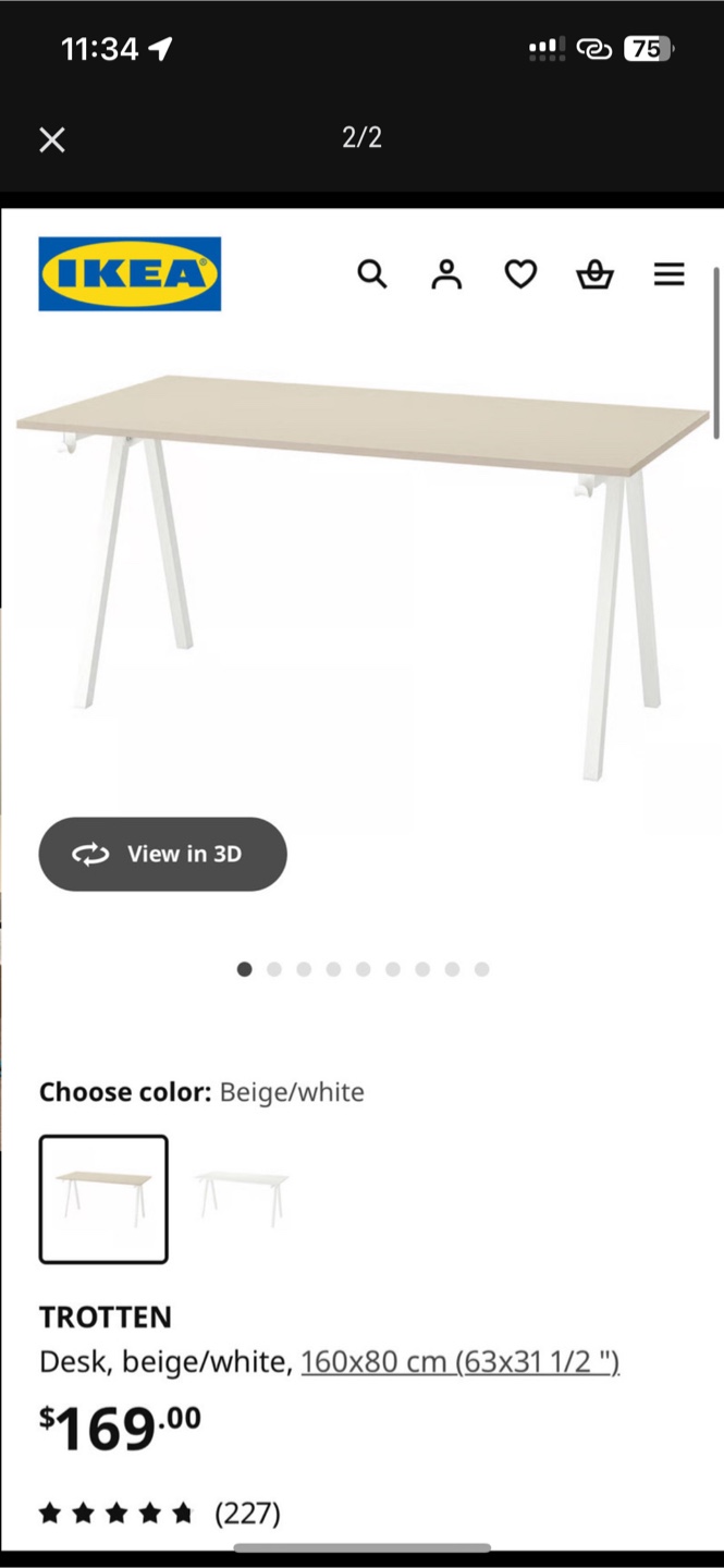 IKEA Trotten Desk - photo 2