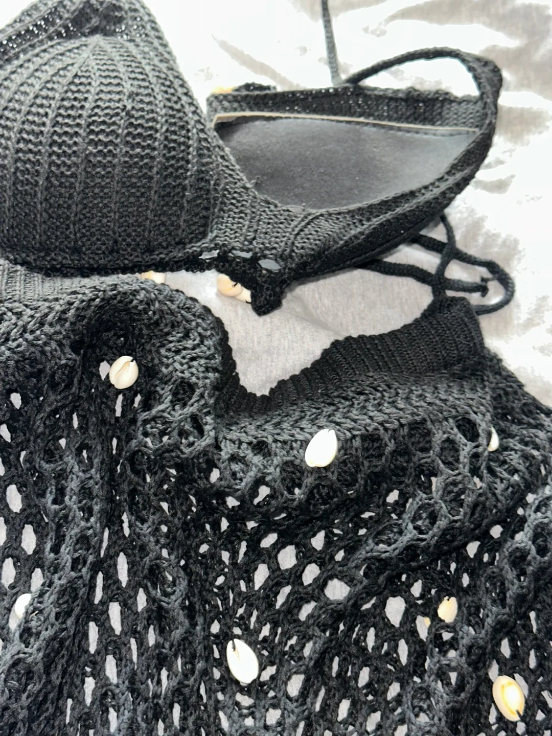 Crochet Bikini Set - Black thumbnail
