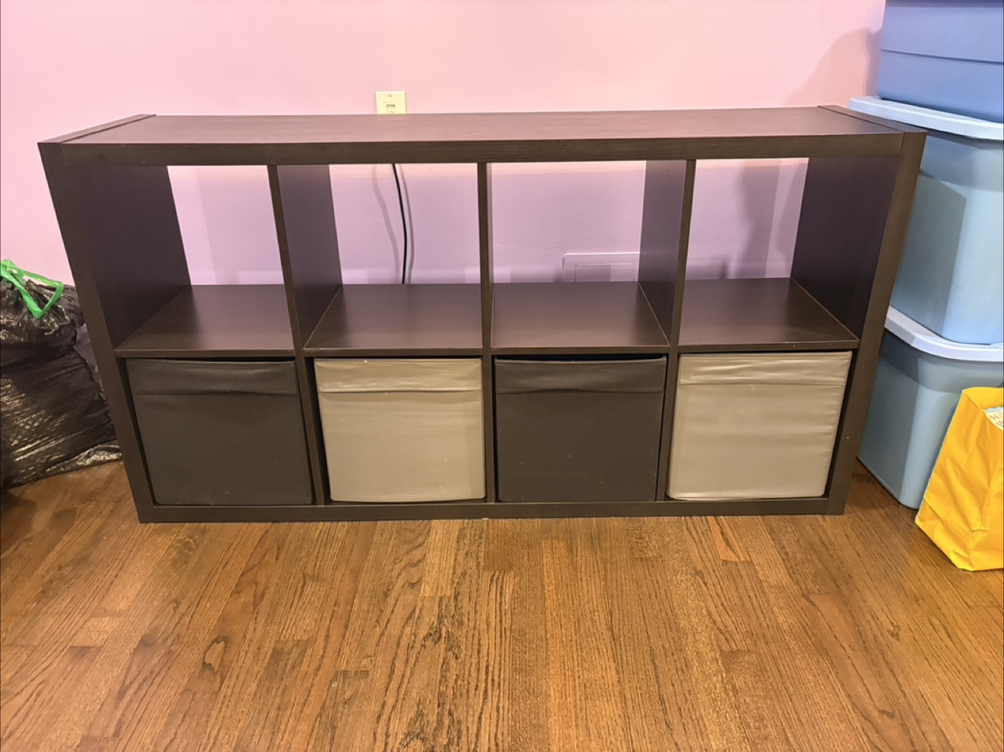 IKEA Kallax Shelf Unit with 8 Inserts