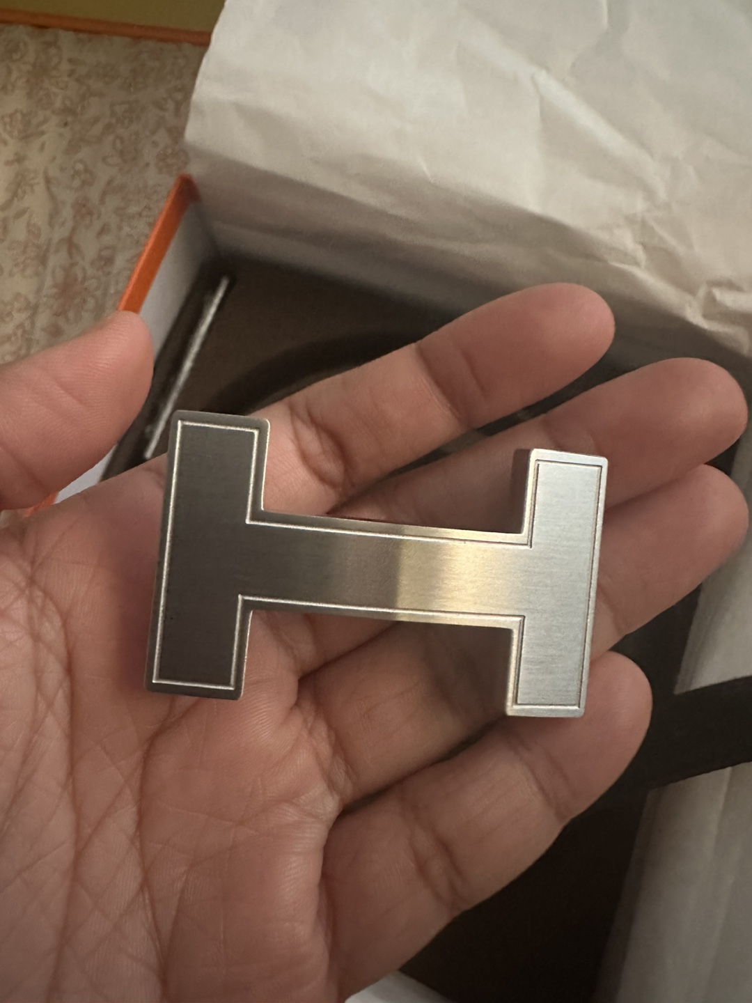 Hermes Black Leather Belt with H Buckle - photo 2