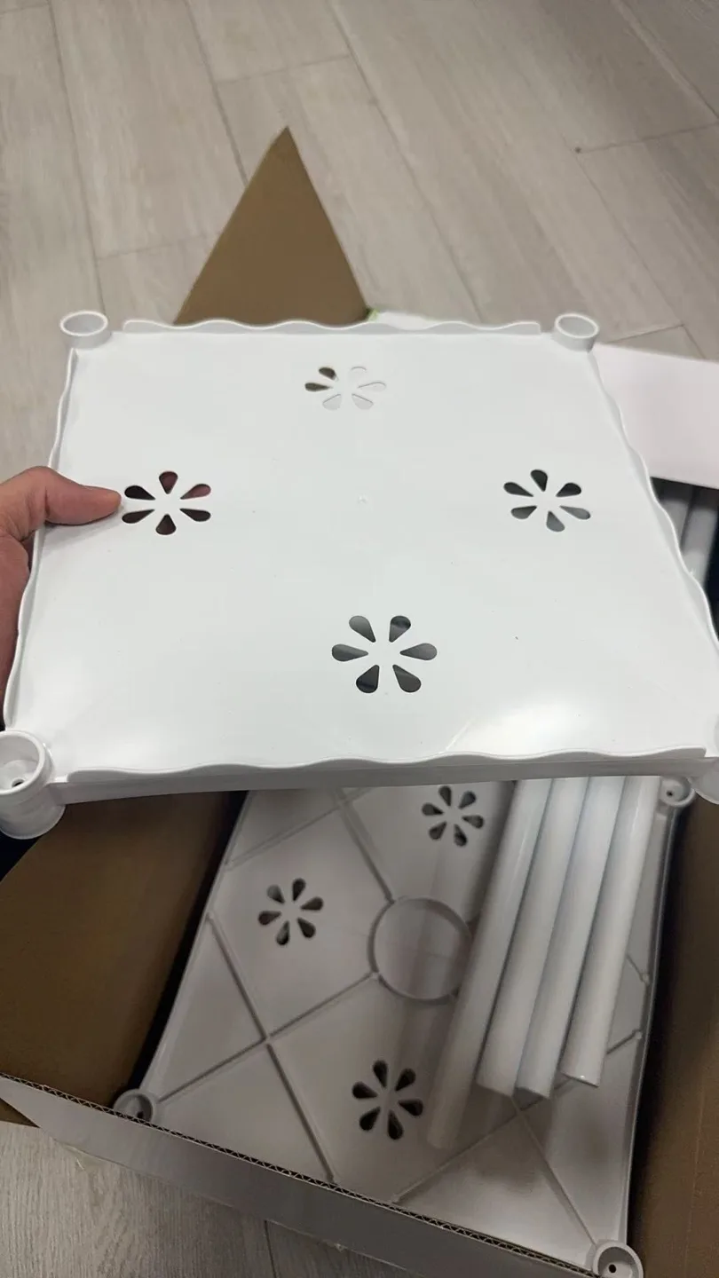 White Plastic Plant Stand Shelf image indicator(5)