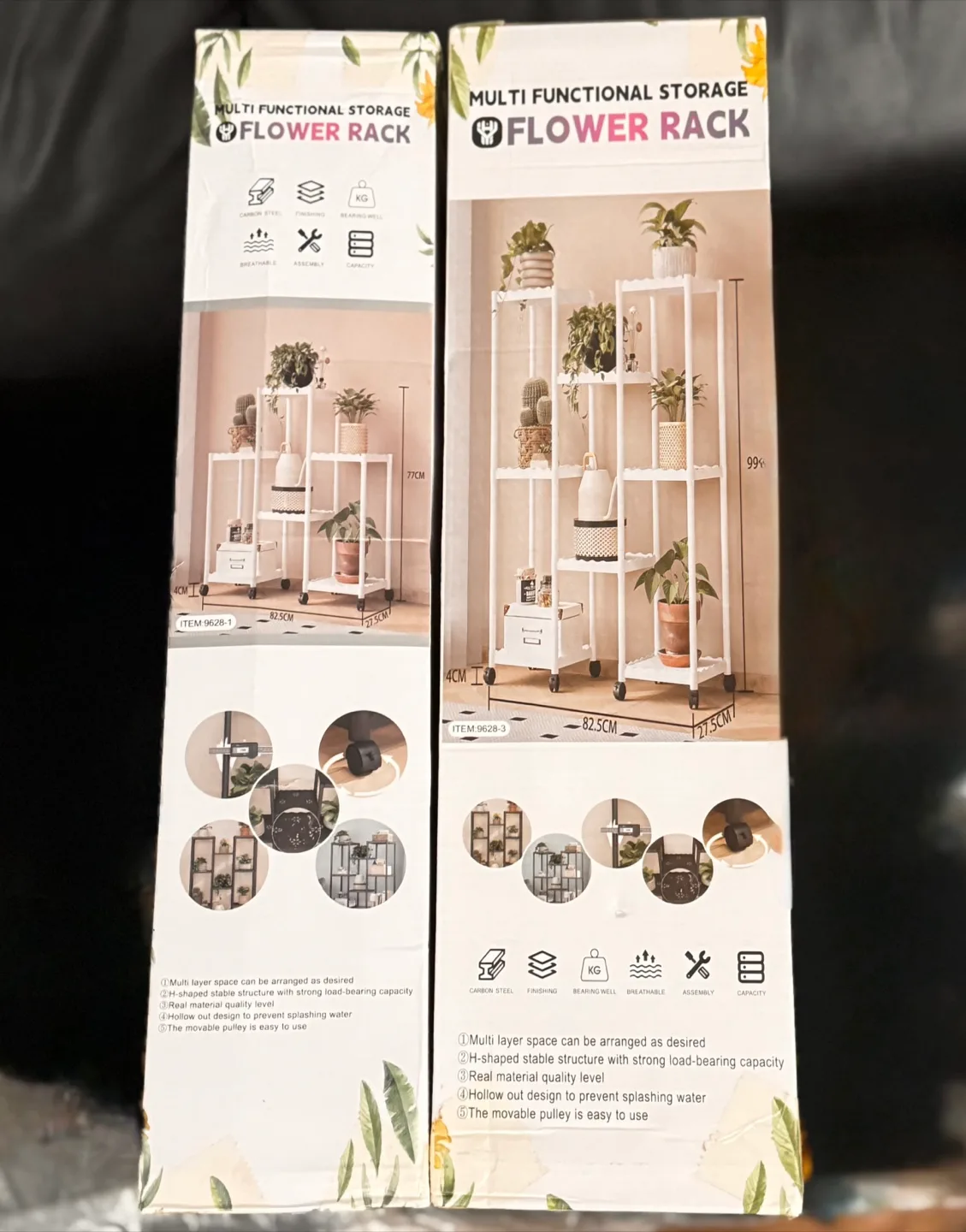 White Plastic Plant Stand Shelf image indicator(6)