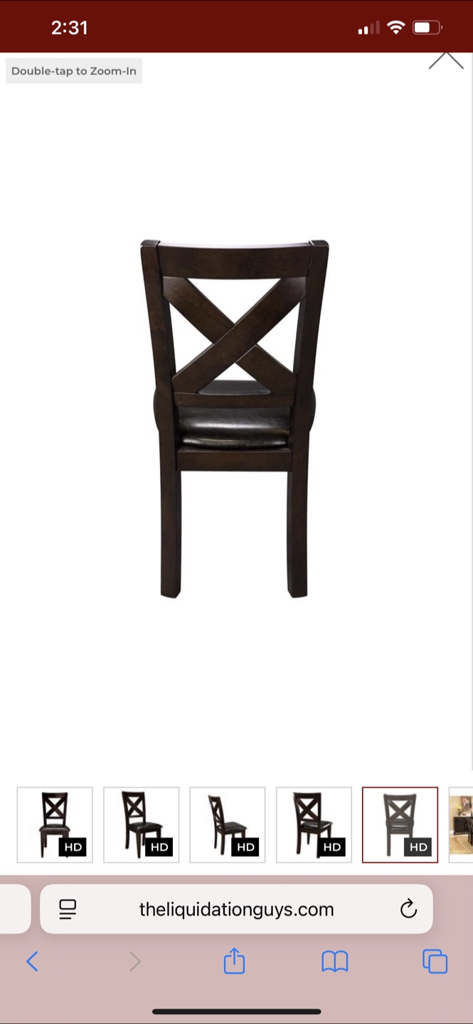 Dark Wood Dining Table Set with 6 Chairs - photo 5