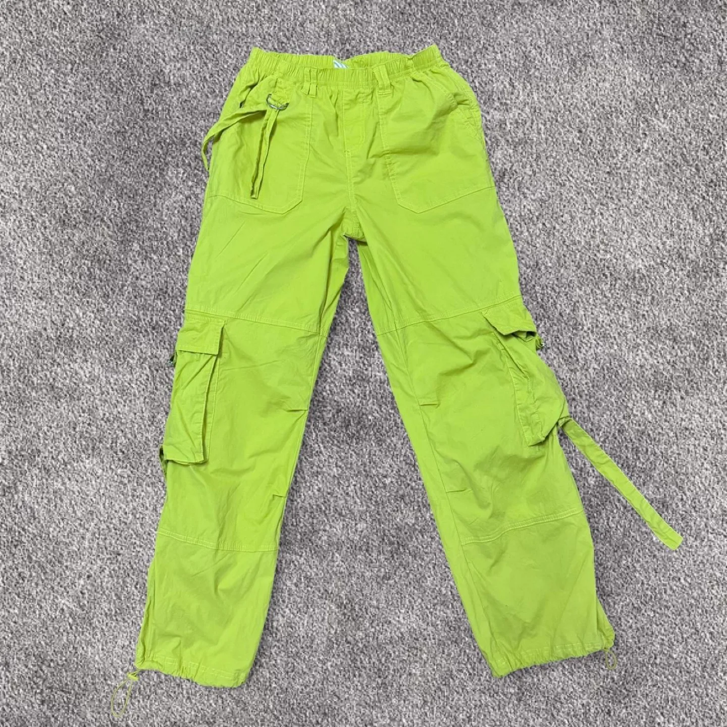 Happily Grey Lime Green Cargo Pants thumbnail