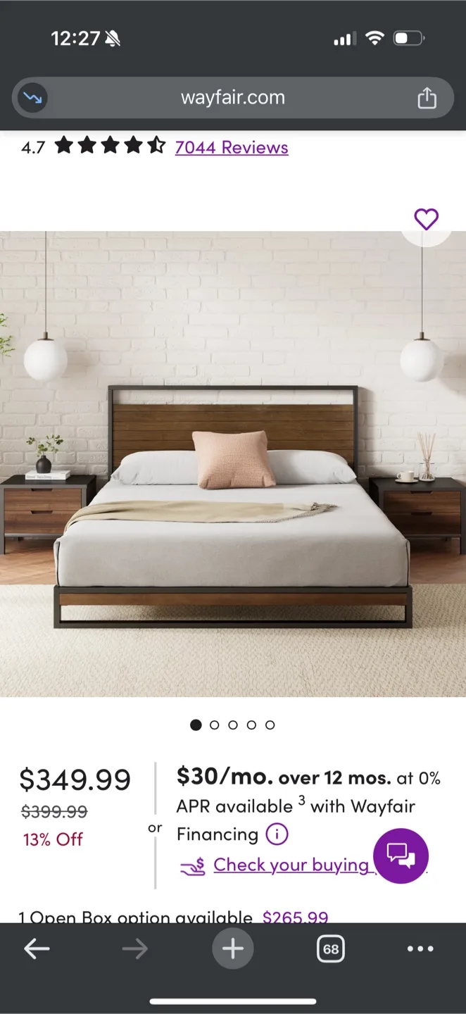 Queen Size Gurmale Bed Frame by 17 Stories thumbnail