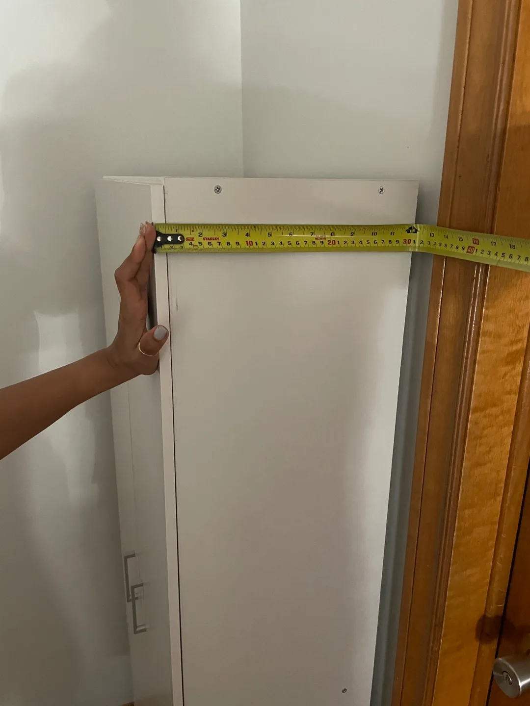 White Wardrobe Cabinet - 23" Wide thumbnail