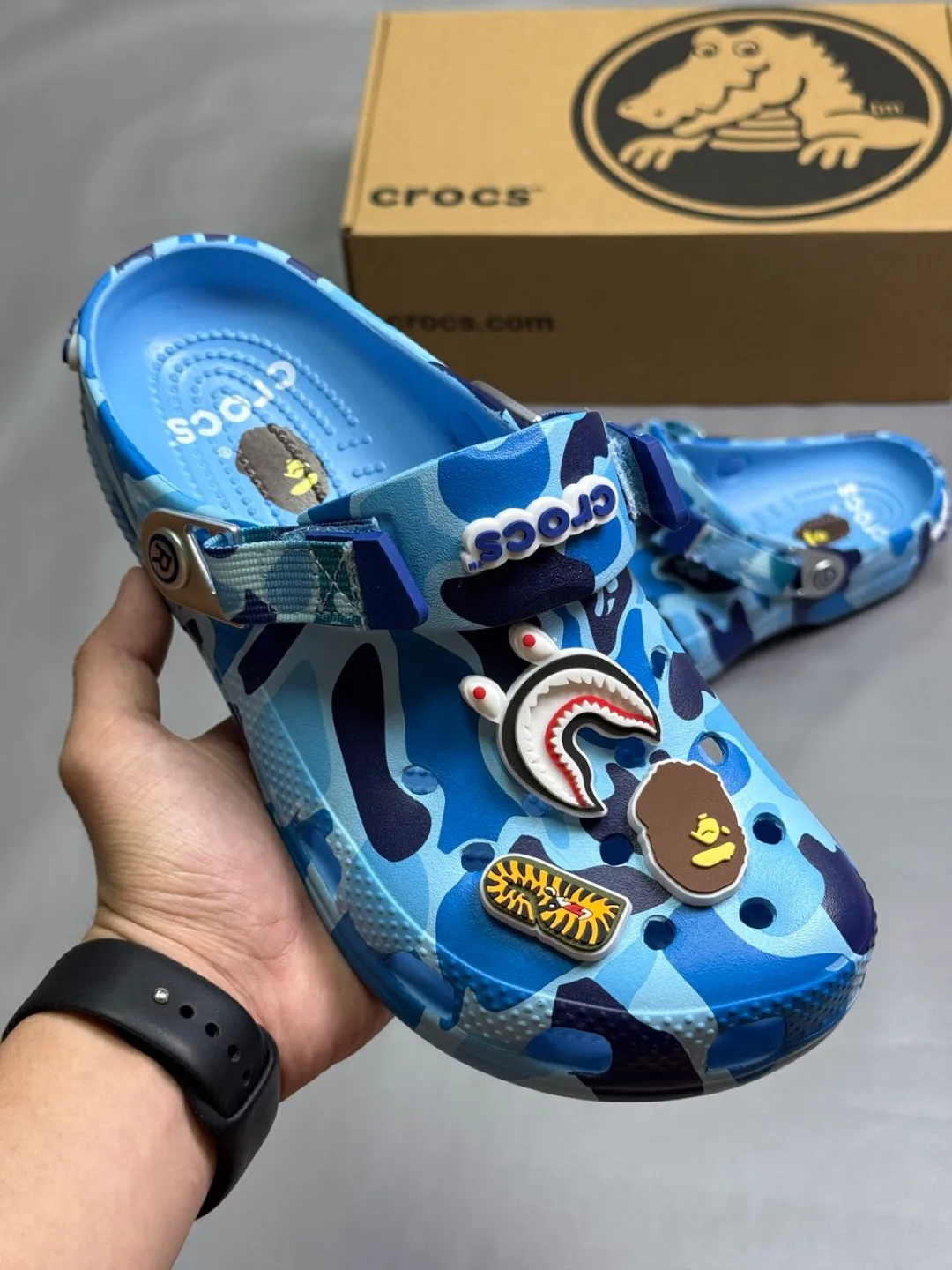 Crocs BAPE Blue Camo Clogs thumbnail