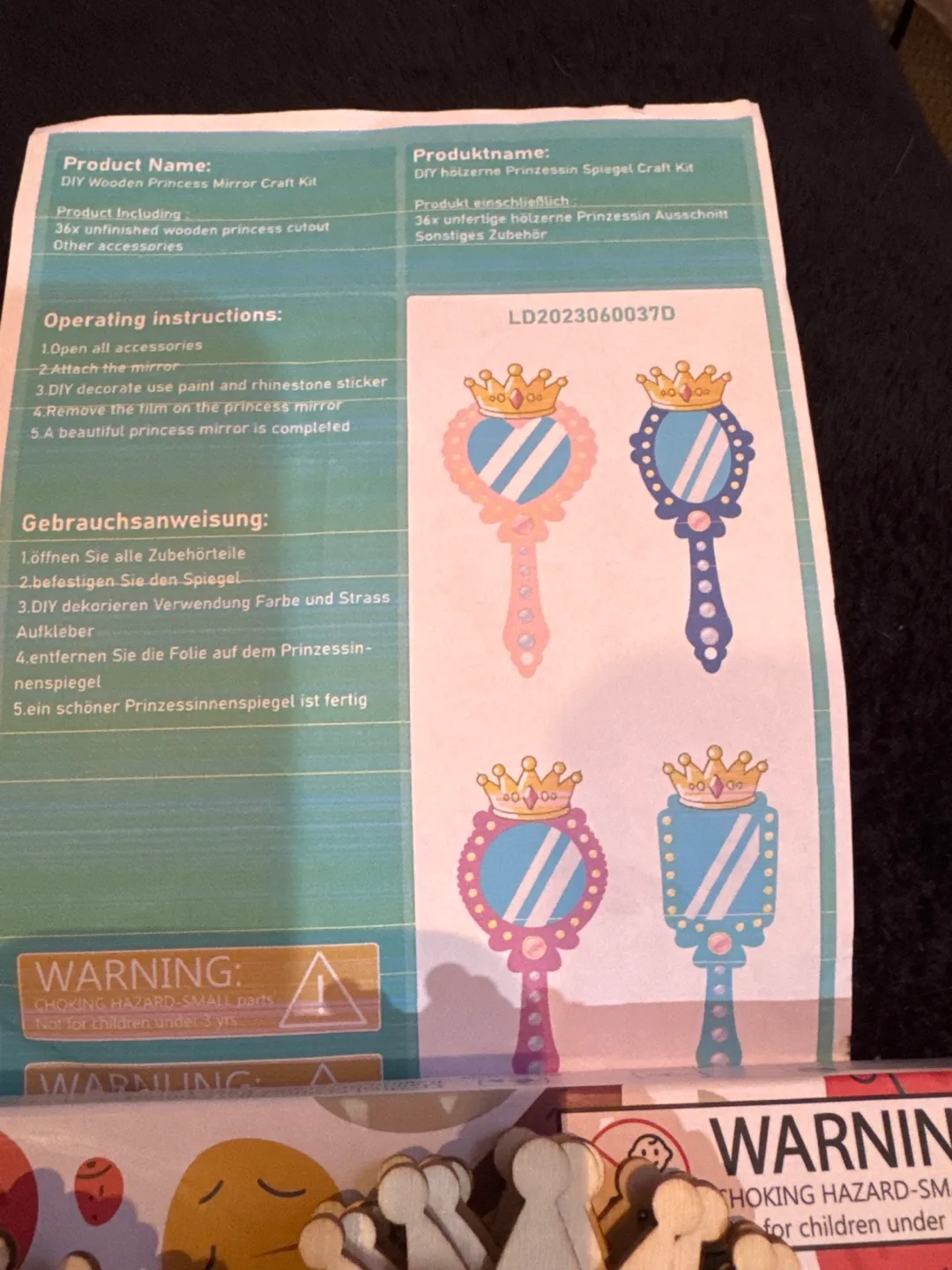 DIY Wooden Princess Mirror Craft Kit image indicator(2)