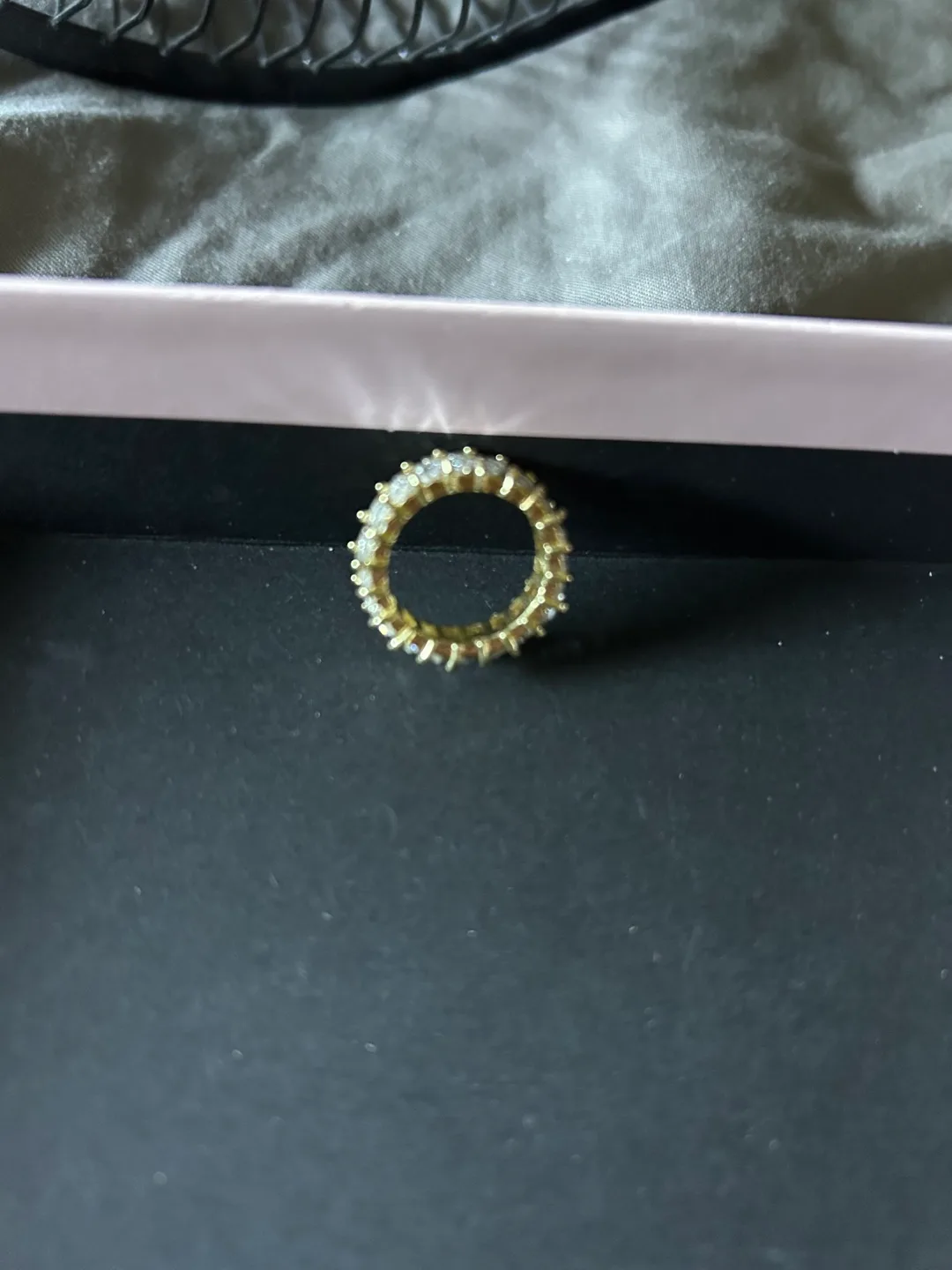 Gold Eternity Band Ring thumbnail