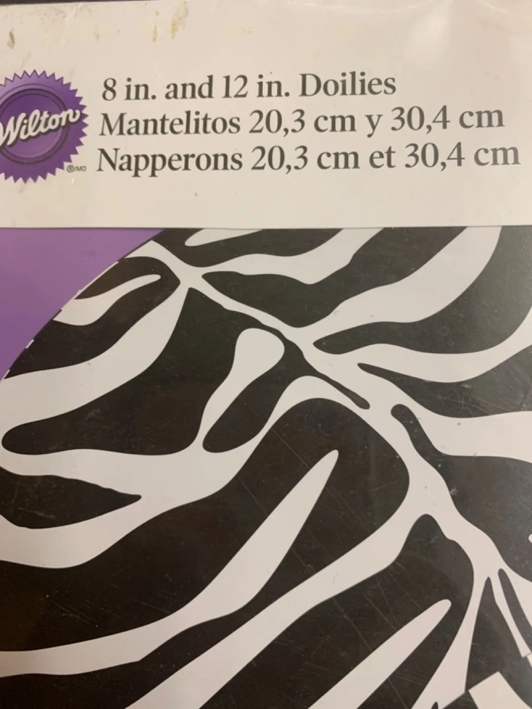 Wilton Zebra Striped Cake Doilies image indicator(2)