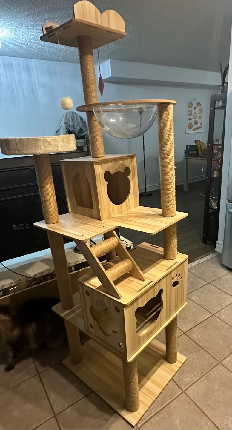 Wooden Cat Tree Tower image indicator(2)