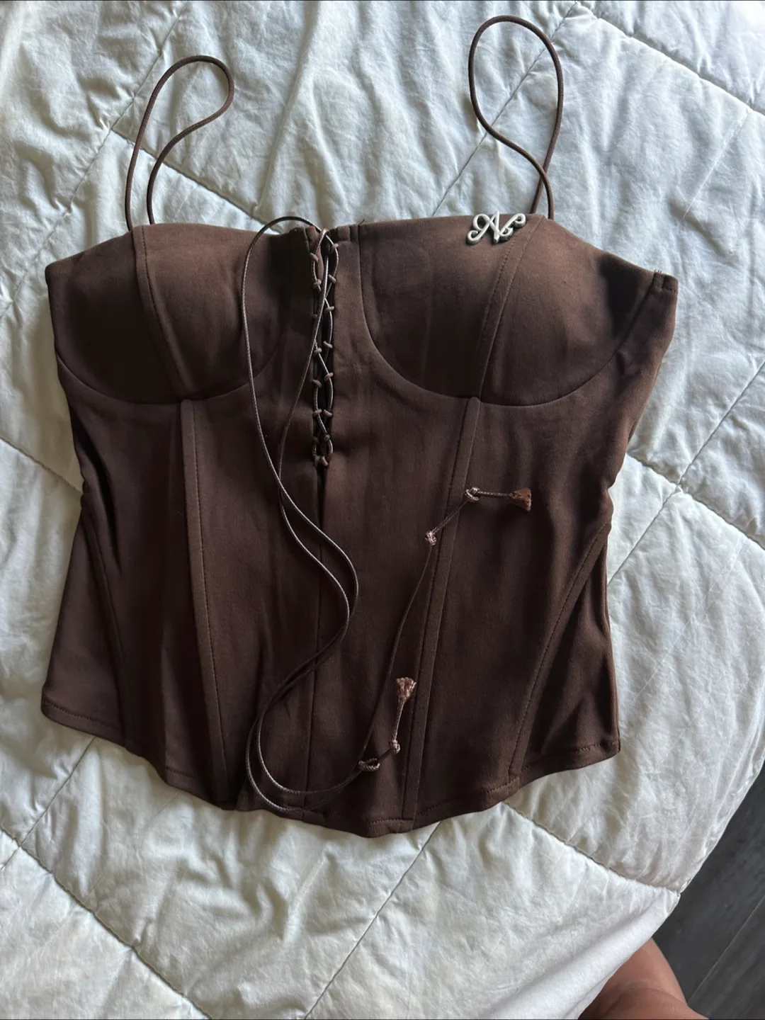 BOCOSY Brown Corset Top - Size S