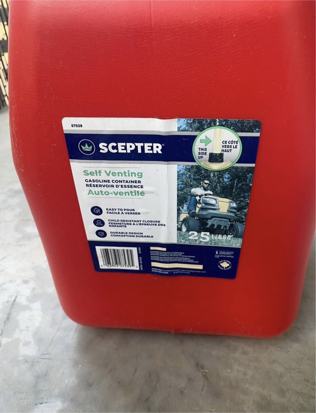 Scepter 25L Gasoline Container - photo 2