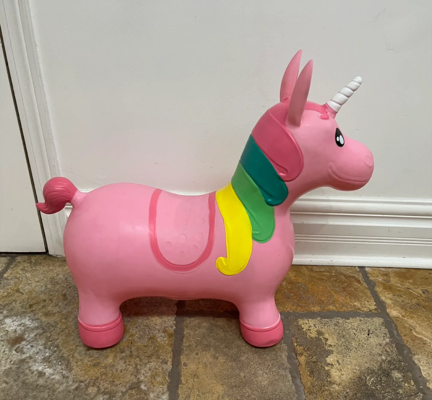 Toddler Ride on Bouncing Pink Baby Unicorn thumbnail