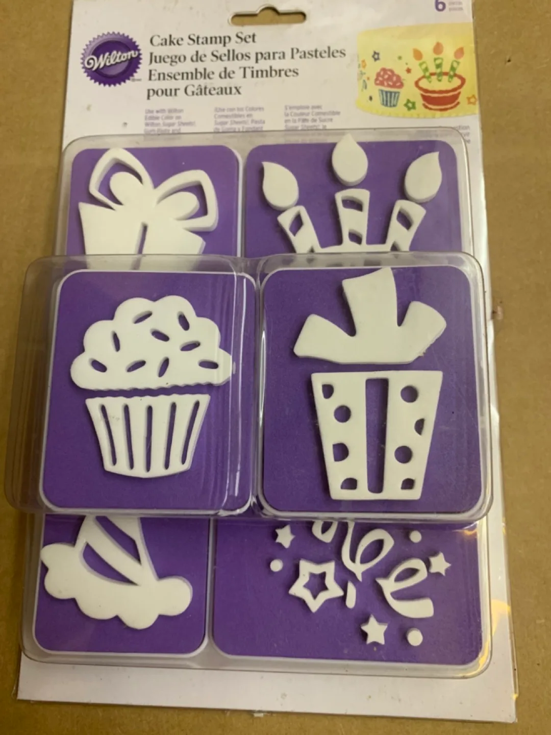 Wilton Birthday Cake Stamp Set - New! thumbnail