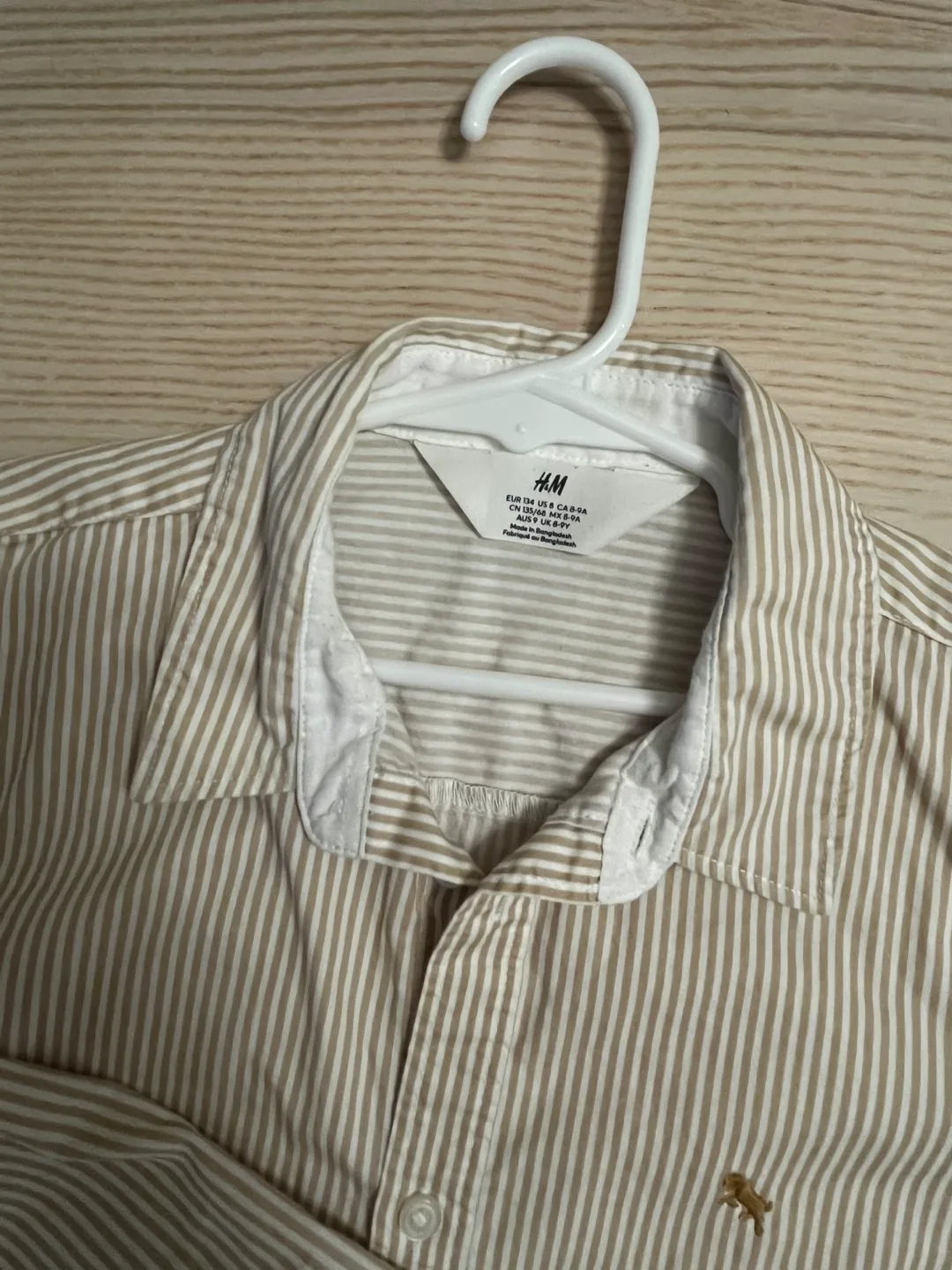 H&M Striped Button-Up Shirt, Size 5-6Y image indicator(2)