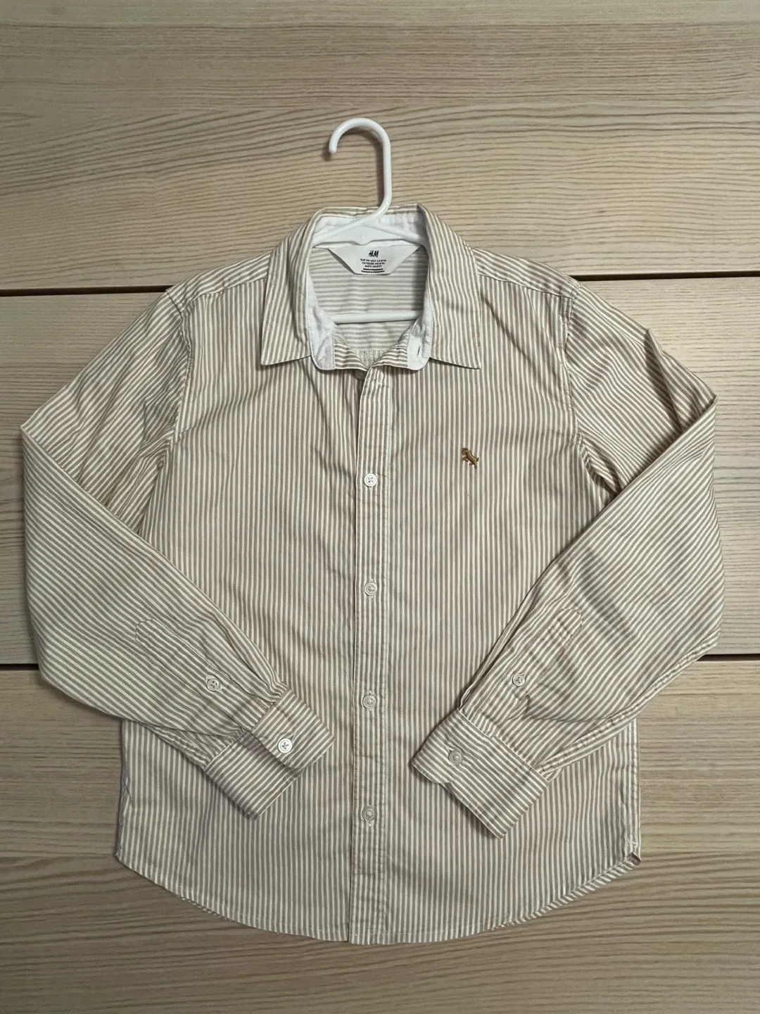 H&M Striped Button-Up Shirt, Size 5-6Y image indicator(3)