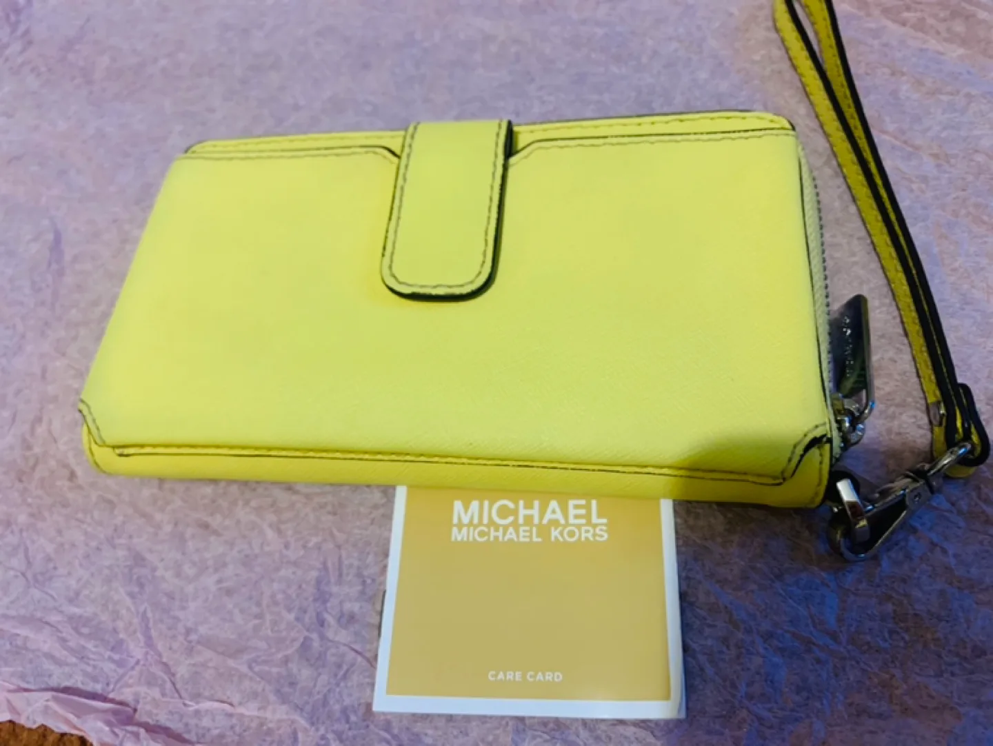 Michael Kors yellow wallet thumbnail