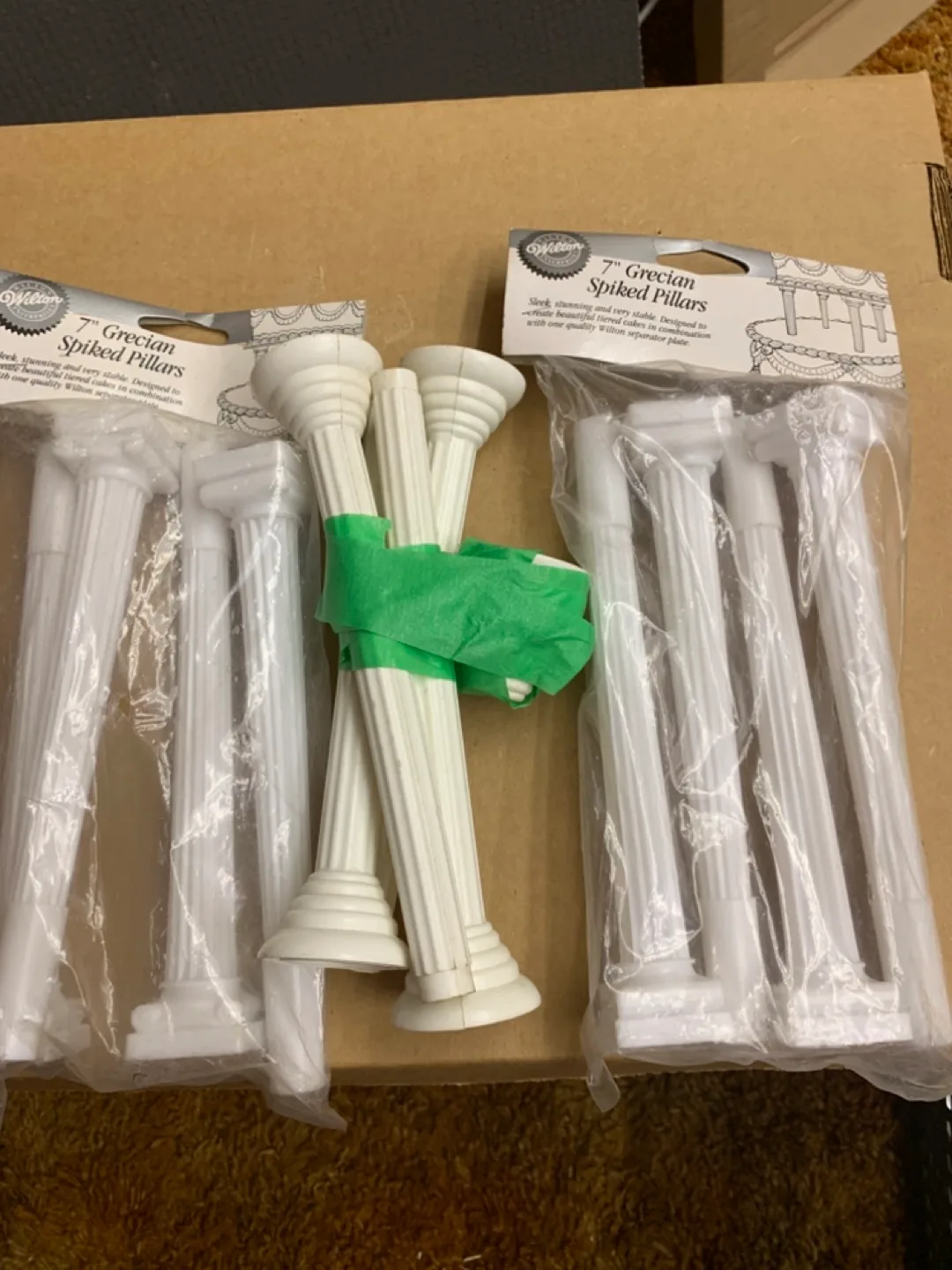 Wilton 7" Grecian Spiked Pillars image indicator(2)