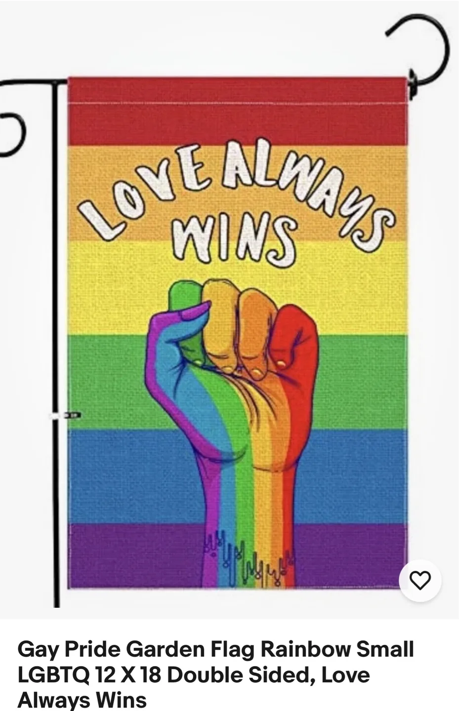 Gay Pride Garden Flag - Rainbow LGBTQ 12x18 thumbnail