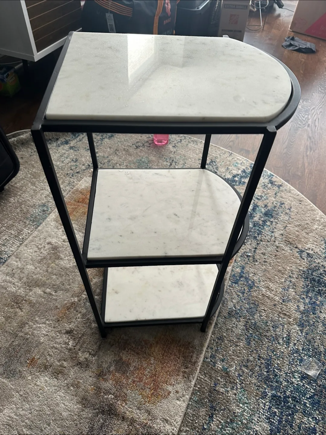 Marble 3 tier Top Side Table thumbnail