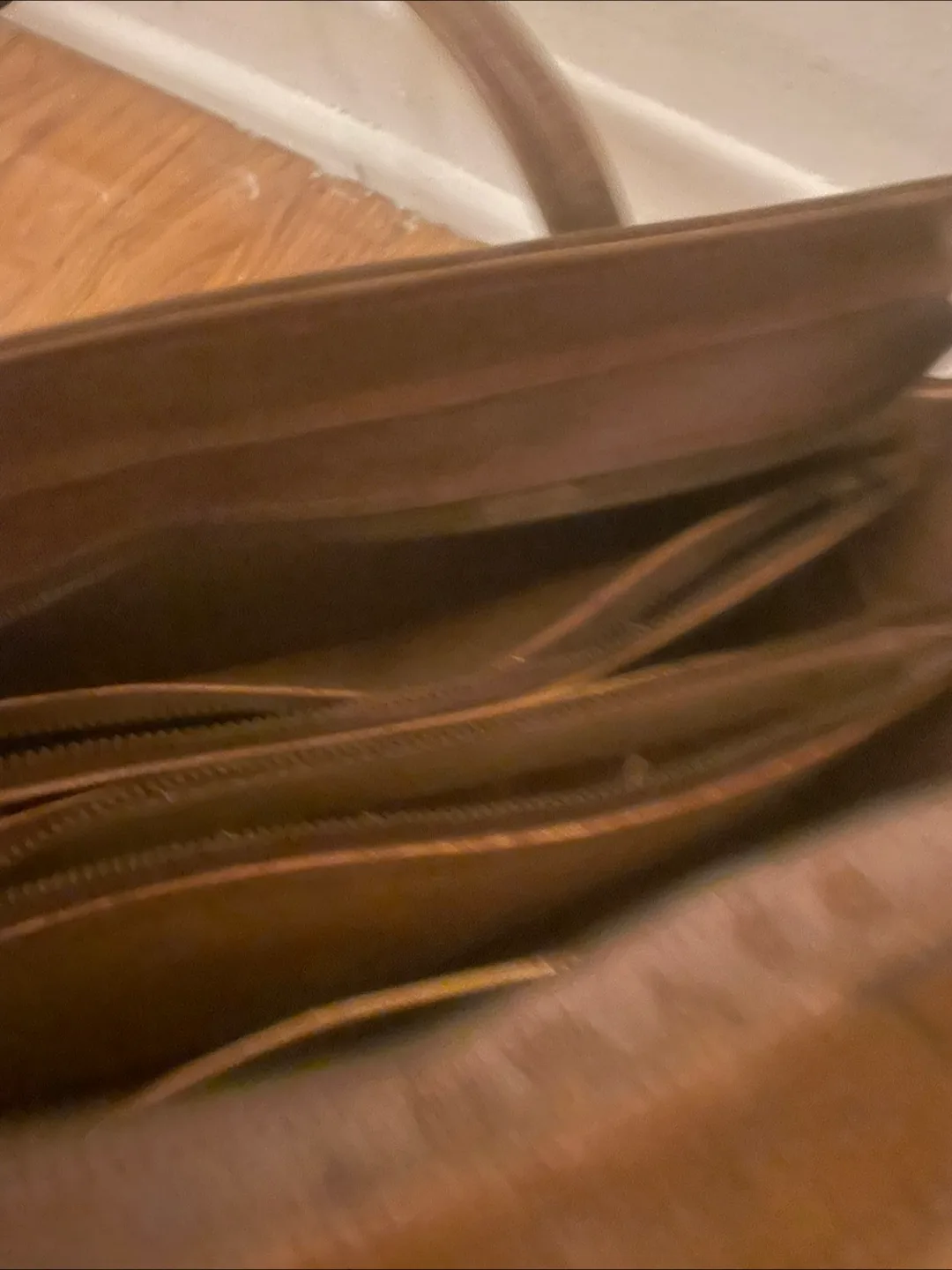 Vintage Brown Leather Embossed Handbag image indicator(2)