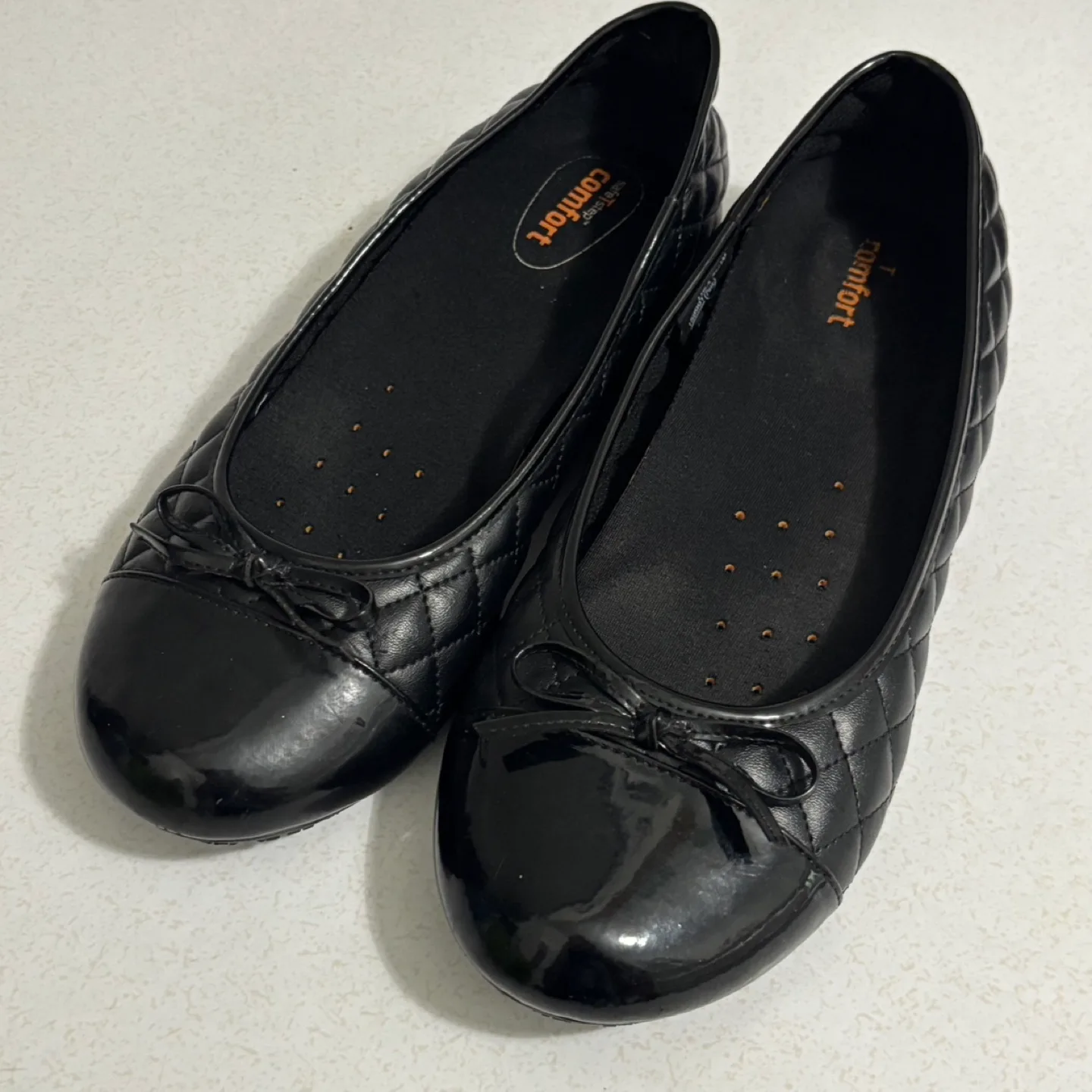 T-Comfort Black Ballet Flats - Size 7.5W thumbnail