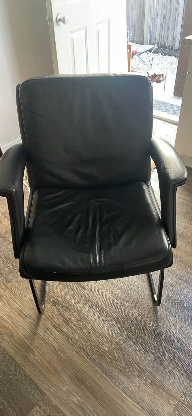 Black Leather Office Chair thumbnail