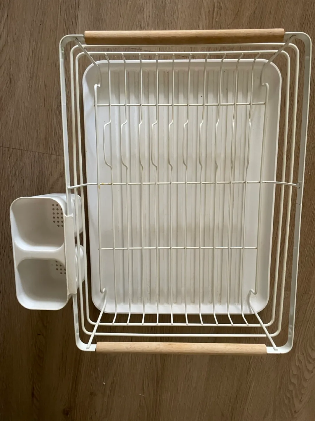 White Dish Drying Rack with Utensil Holder thumbnail