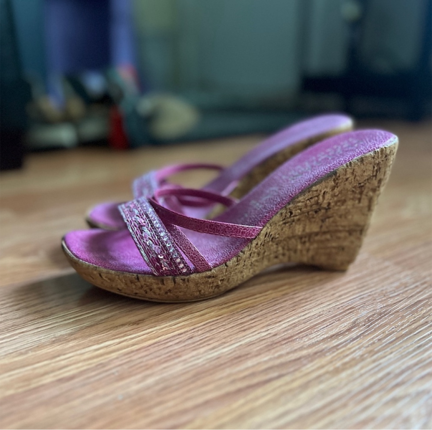 Italian Shoemakers Purple Wedge Sandals - photo 3