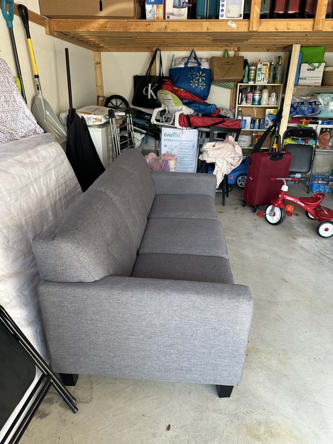 Grey 3-Seat Sofa - photo 2