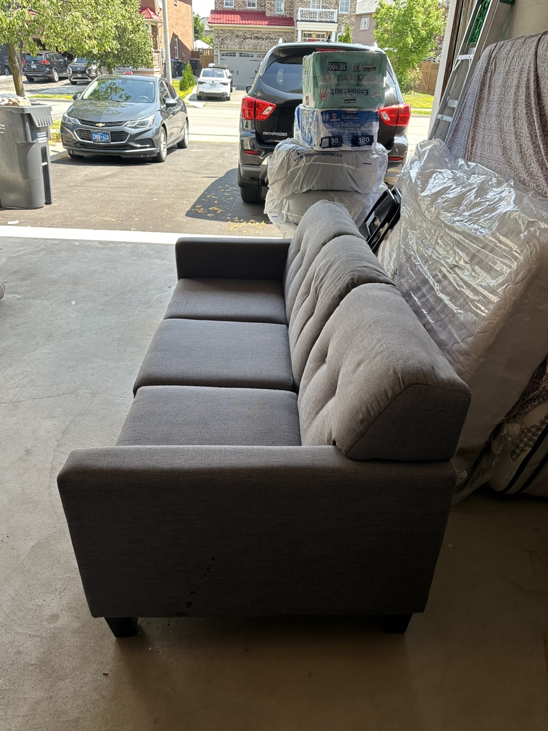 Grey 3-Seat Sofa - photo 3