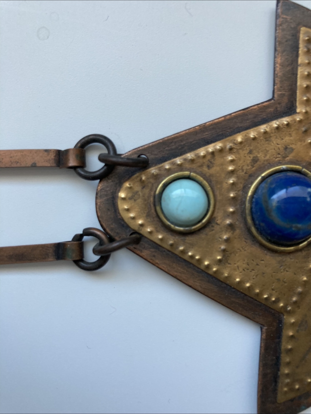 Vintage Copper Necklace with Gemstones - photo 4
